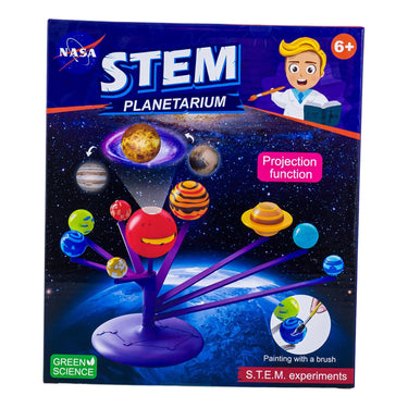Front of the NASA STEM planetarium kit box