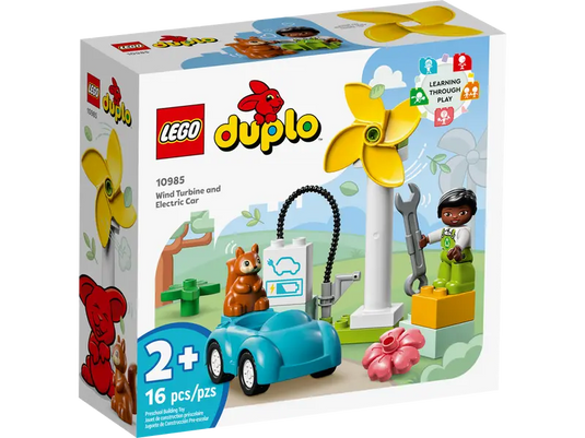 Lego Duplo Wind Turbine and Electric Car 16pc