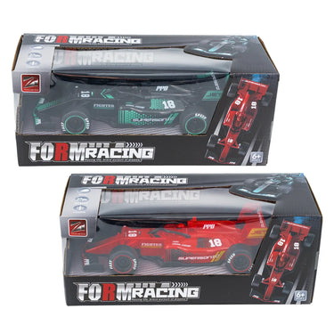 Formula Racing RC car boxes in green and red