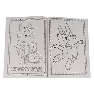 Inside pages showing two Bluey coloring pages