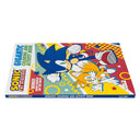 Sonic Gigantic Coloring and Activity Book lying flat showing the spine