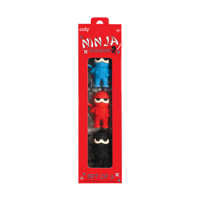 Ooly Ninja Erasers (3 Set)