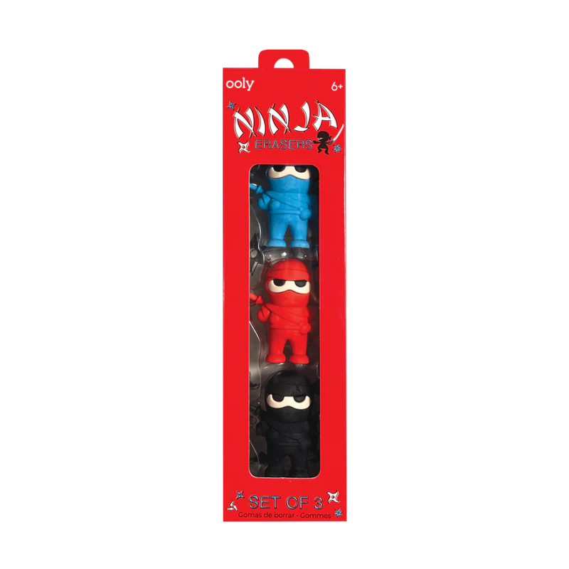 Load image into Gallery viewer, Ooly Ninja Erasers (3 Set)
