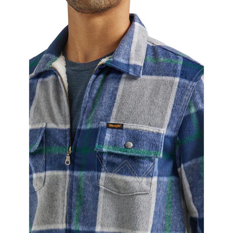 Load image into Gallery viewer, Wrangler Mens Full Zip Sherpa Lined Flannel Jacket
