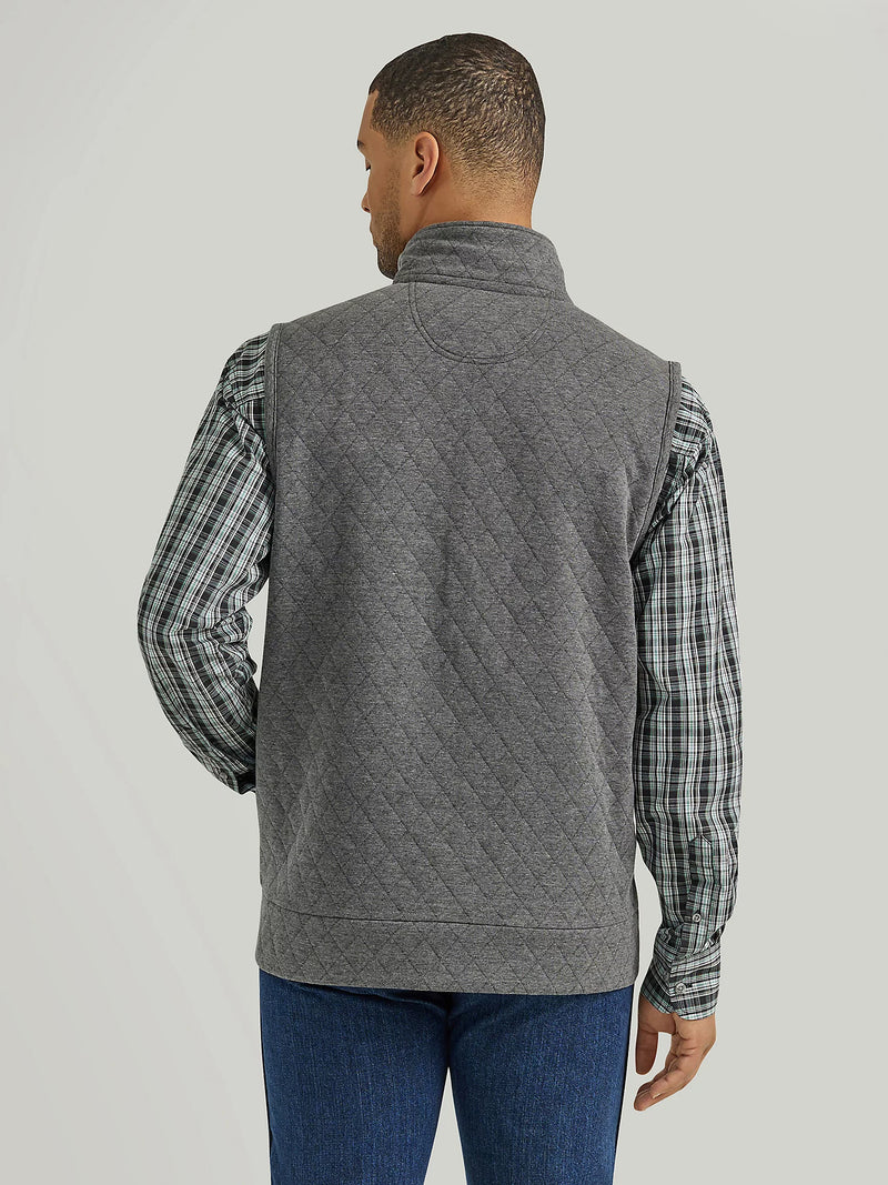 Load image into Gallery viewer, Wrangler Mens XXL George Strait Zip Front Solid Knit Vest - Charcoal
