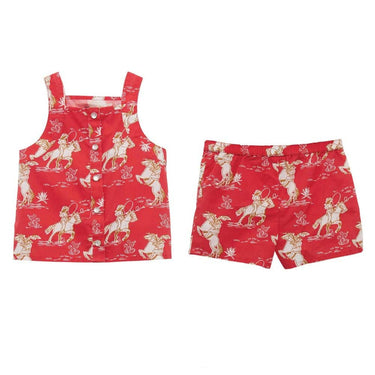 Wrangler Baby Girls' Tank And Shorts Set (Red/White) Size 12M