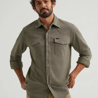Wrangler ATG™ Men's Salida Shirt (Dusty Olive) Size L