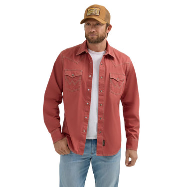 Wrangler Men's Retro Premium Western Snap Shirt (Sunset) Size XL