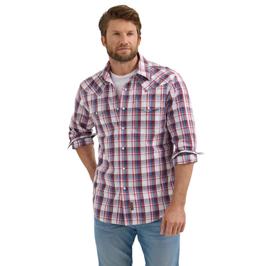 Wrangler Men's Retro Snap Shirt (Red Ombre) Size XL