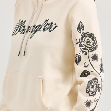 Wrangler Women's Western Graphic Hoodie (Pearl) Size M