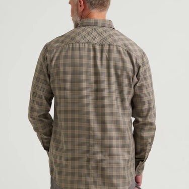 Wrangler® RIGGS Workwear® Technical Work Shirt (Dark Khaki Plaid) Size L
