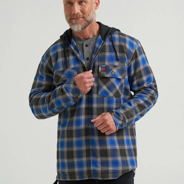 Wrangler® RIGGS Workwear® Hooded Flannel Work Jacket (Stormy Sky) Size L