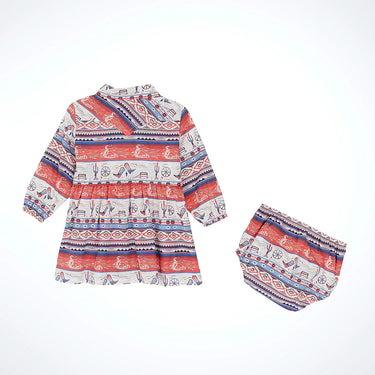 Wrangler Little Girl's Printed Western Snap Dress (Pink) Size 18M
