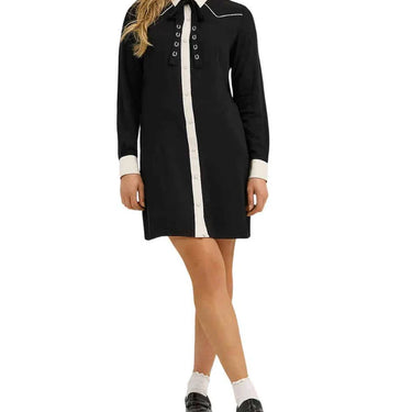 Wrangler Women's Western Mini Dress (Black/White) Size M
