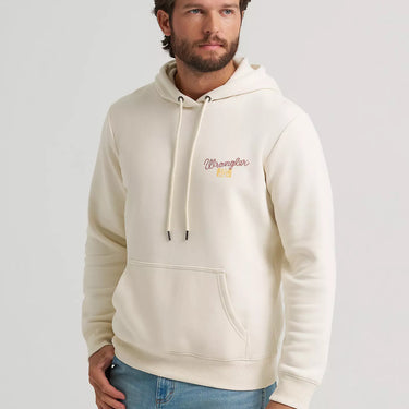 Wrangler 8 Seconds Back Graphic Hoodie (Antique White) Size M