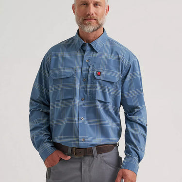 Wrangler® RIGGS Workwear® Technical All Season Shirt (Blue Plaid) Size L