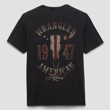 Wrangler Americana Legend Back Graphic T-Shirt (Washed Black) Size XL