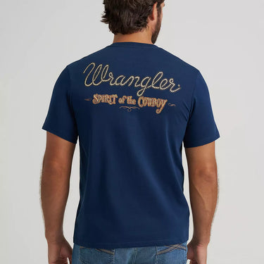 Wrangler Spirit Flag Graphic T-Shirt (Pageant Blue) Size L