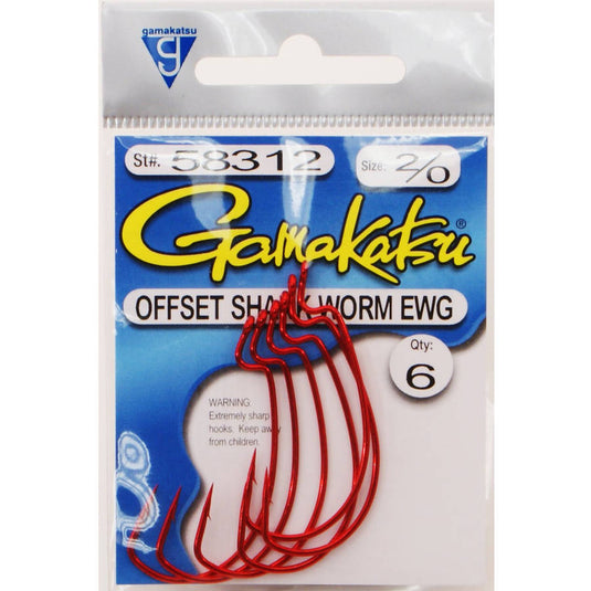 Gamakatsu Extra Wide Gap Offset Worm Hook 2/0