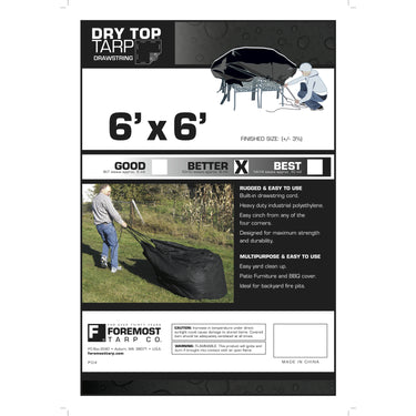 Foremost Dry Top 6 Ft. X 6 Ft. Heavy Duty Polyethylene Tarp Black