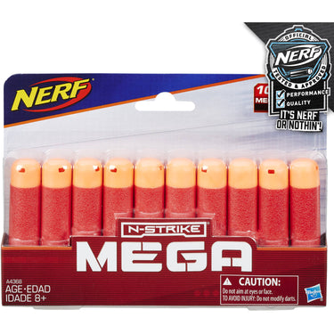 Nerf Official 10 Dart Mega Refill Pack for Nerf N-Strike Mega AccuStrike Toy Blasters