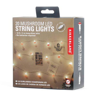 Kikkerland LED Mushroom String Light Set