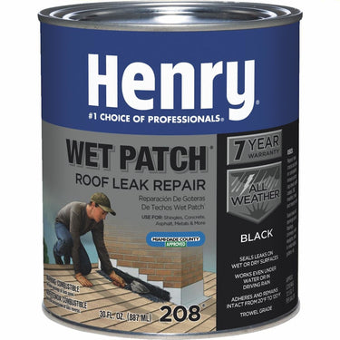 Henry Smooth Black Asphalt All-Weather Roof Cement 30 oz