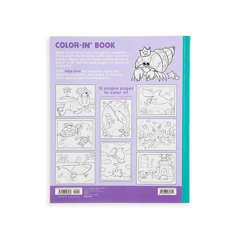 Load image into Gallery viewer, Ooly Outrageous Ocean Coloring Book
