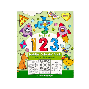 Ooly 123: Shapes + Numbers Toddler Coloring Book