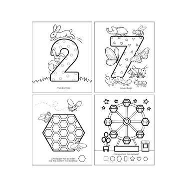 Ooly 123: Shapes + Numbers Toddler Coloring Book