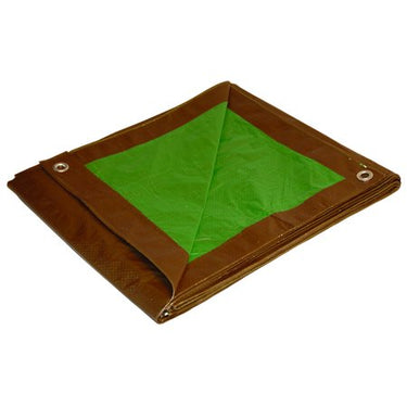 DRY TOP 12 X 30 Brown/Green Medium Duty Reversible Poly Tarp