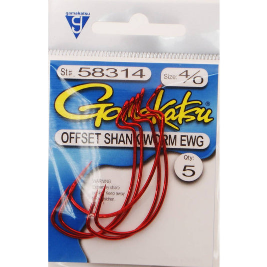 Gamakatsu Extra Wide Gap Offset Worm Hook  4/0