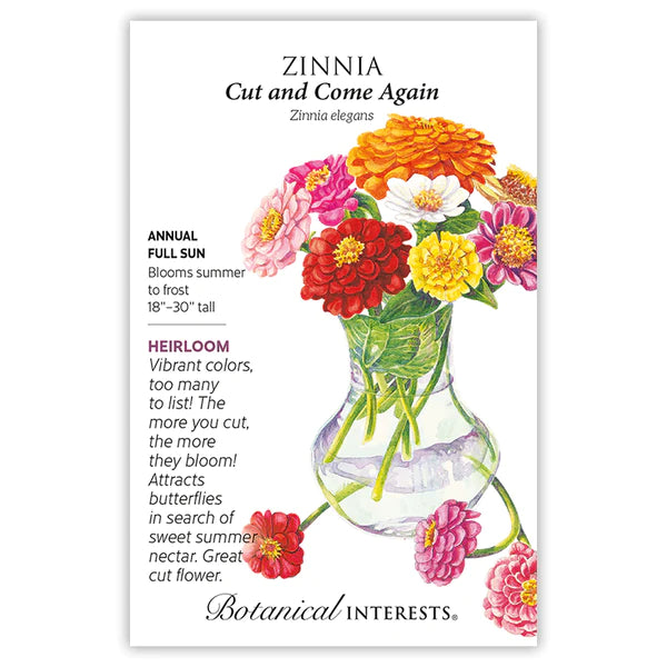Load image into Gallery viewer, Cut and Come Again Zinnia Seeds
