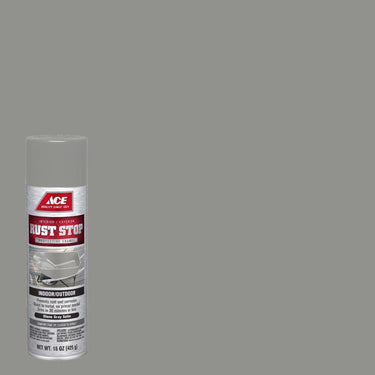 Ace Rust Stop Satin Stone Gray Protective Enamel Spray Paint 15 oz