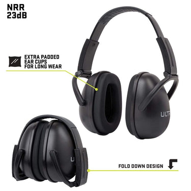 ULTRX Sound Blocker Passive Earmuff (Black)