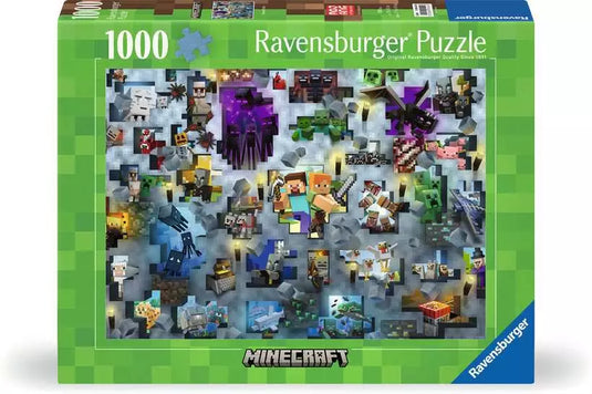 Jigsaw Puzzle Minecraft Mobs - 1000 Pieces Puzzle