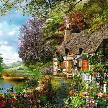Jigsaw Puzzle Country Cottage - 1500 Pieces Puzzle
