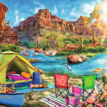 Jigsaw Puzzle Canyon Camping - 1500 Pieces Puzzle