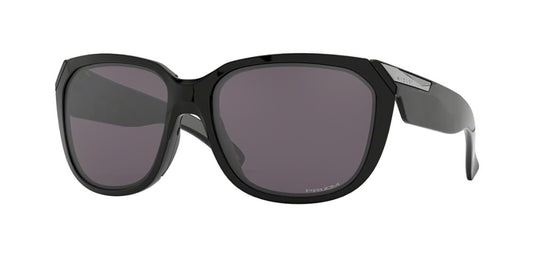 Oakley Women's Rev up Polished Black Prizm Grey Sunglasses