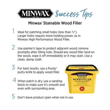 Minwax Stainable Natural Wood Filler 6 oz