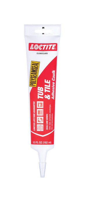 Loctite Polyseamseal Clear Acrylic Latex Tub and Tile Adhesive Caulk 5.5 oz