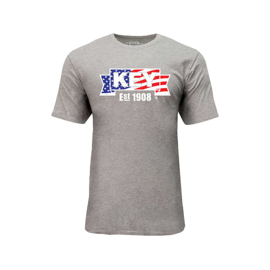 Key Men's American KEY Tee Size XLR Cement