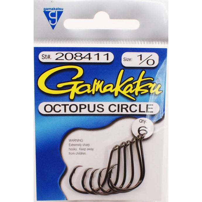 Gamakatsu Octopus Offset Point Circle Hook - 1/0 - 6 Pack
