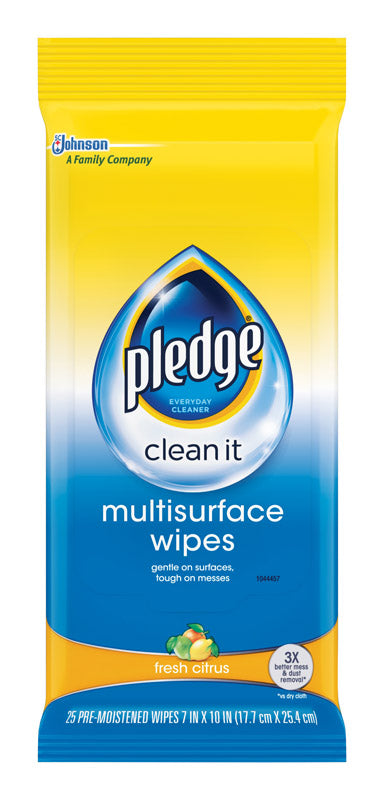 Load image into Gallery viewer, Pledge No Scent Multi-Surface Cleaner Wipes 25 ct
