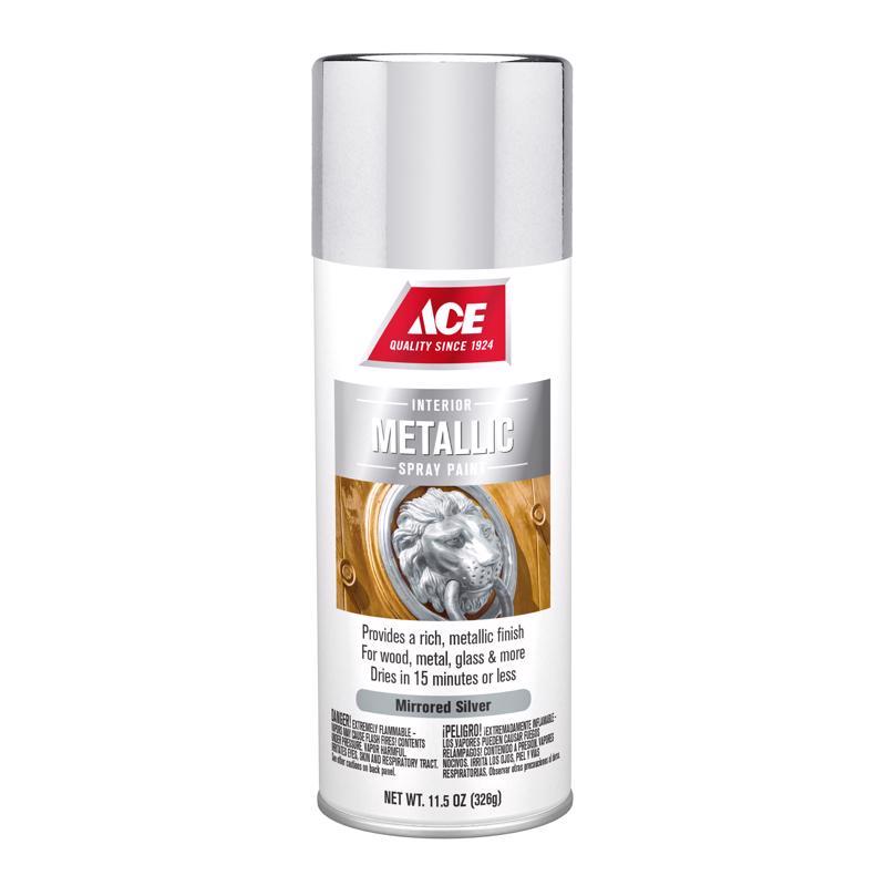 Load image into Gallery viewer, Ace Metallic Mirrored Silver Spray Paint 11.5 oz
