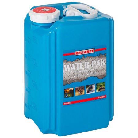 Reliance Products Aqua-Pak 5 Gallon Plastic Drinking Water Container Storage Jug, Blue