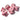 Chessex Dice Opaque Pastel Pink & Black - Set of 7