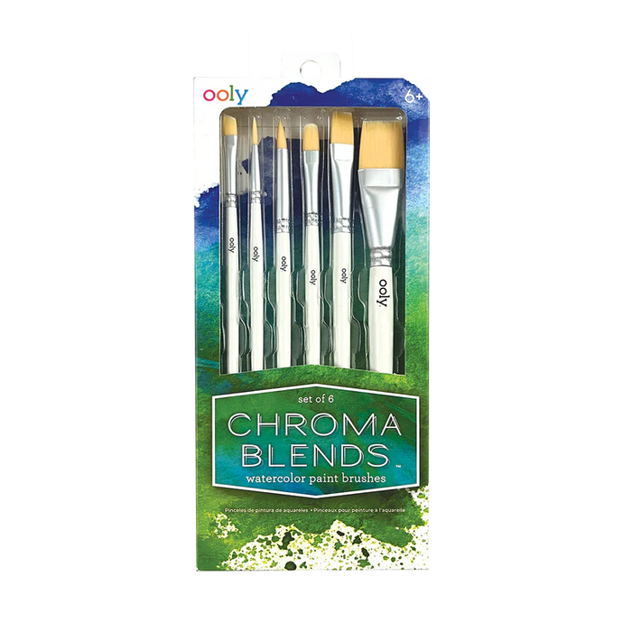 Ooly Chroma Blends Water Color Paint Brushes (6 Set)