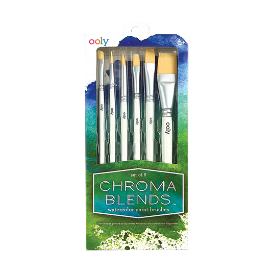 Ooly Chroma Blends Water Color Paint Brushes (6 Set)