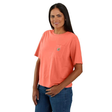 Carhartt Women's TENCEL™ Fiber Series Loose Fit Short-Sleeve Crewneck T-Shirt (Hazy Sunshine) Size 2XL